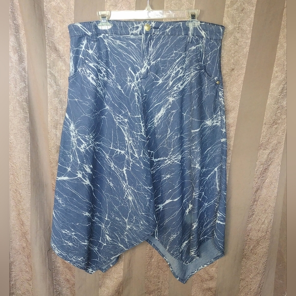 Style J Dresses & Skirts - Style J Women's Skirt Retro Vintage Y2K Denim Handkerchief Hemline